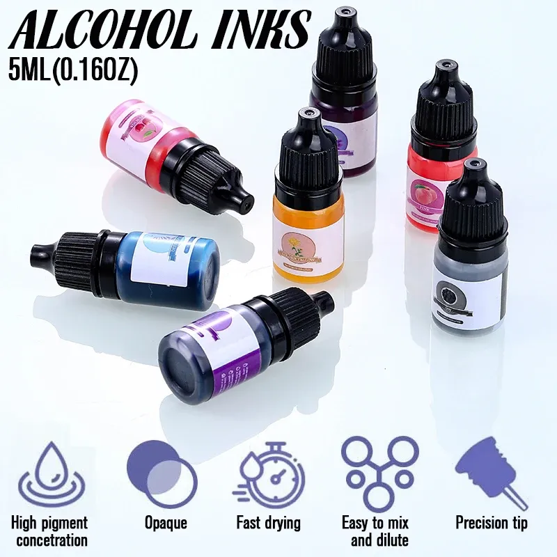Pigments résine époxy liquide 24 couleurs vives pour bijoux