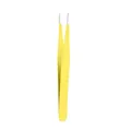 Pince à épiler résine époxy – Color jaune droit