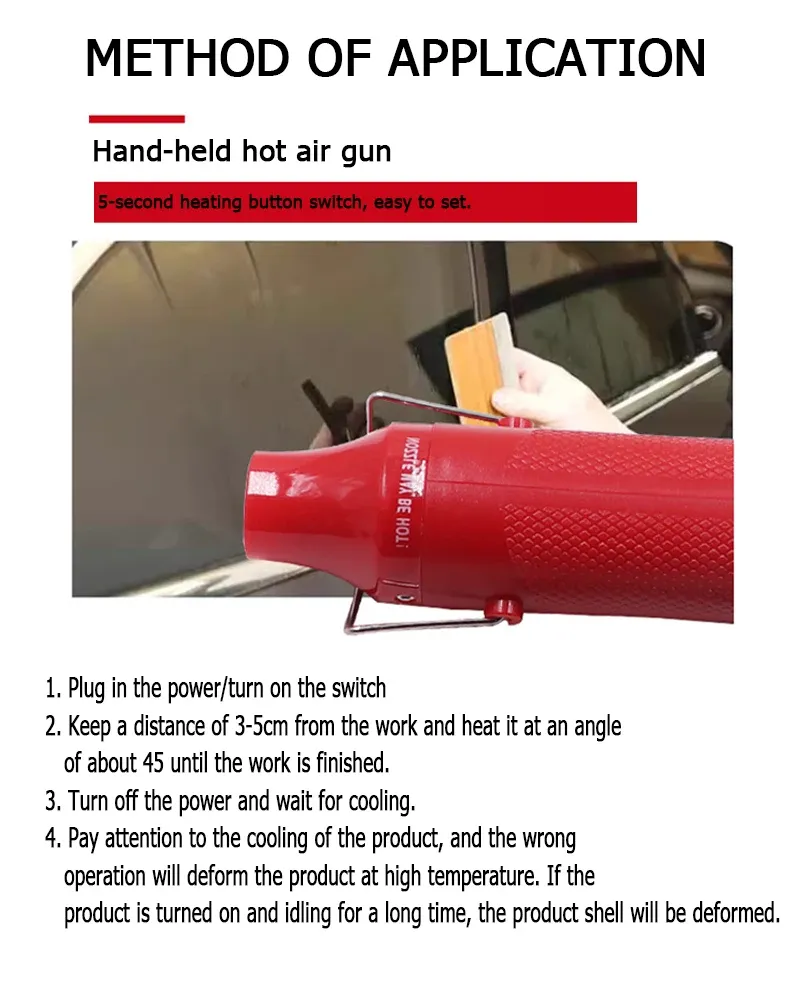 Pistolet à air chaud 300W 220V pour bricolage