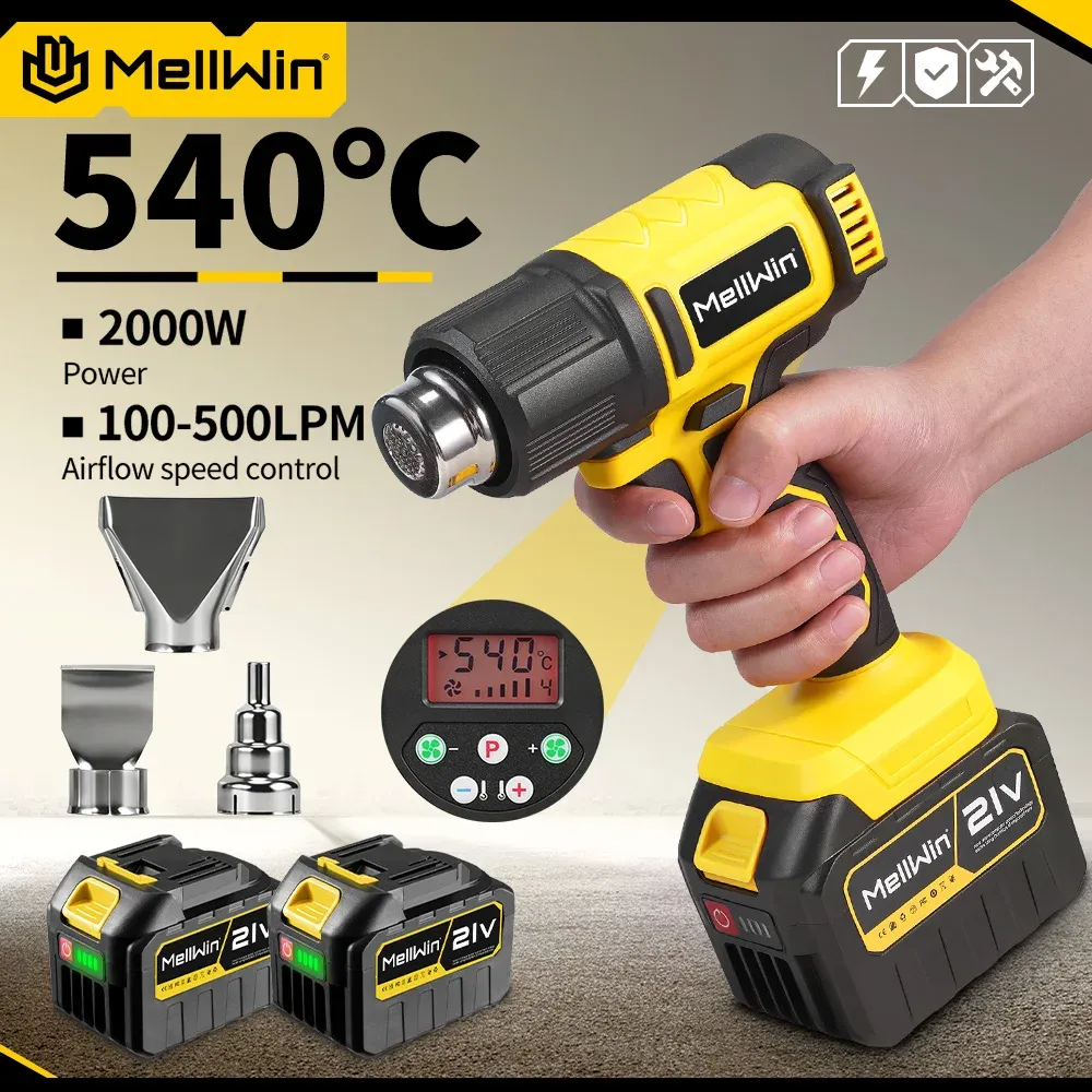 Pistolet à air chaud 540° réglable pour batterie Makita 18V