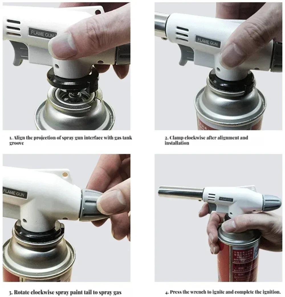 Pistolet à flamme multifonctionnel pour barbecue et cuisine
