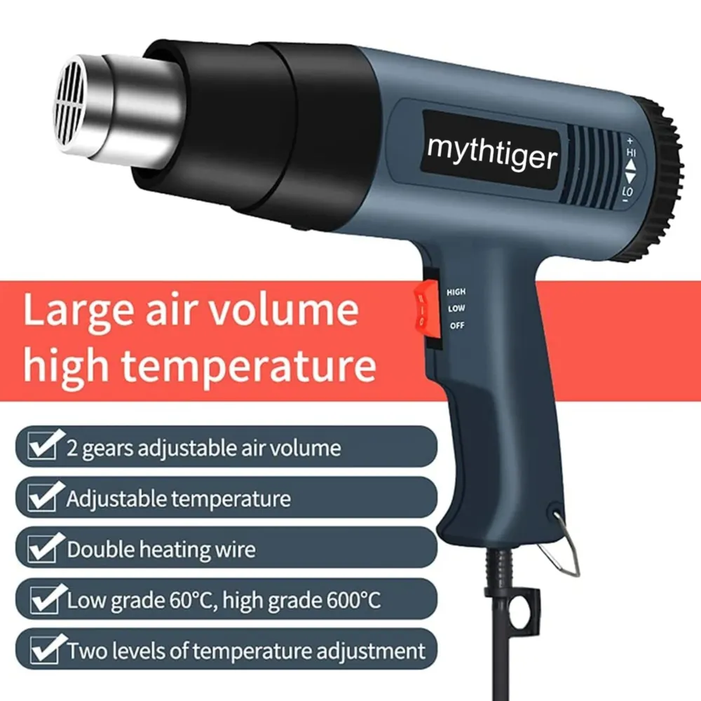 Pistolet thermique 2000W 220V températures réglables