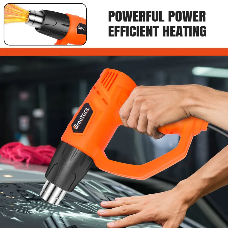 Pistolet thermique 2000W 300-600°C avec 4 buses