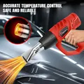 Pistolet thermique 2000W 300 à 600 °C rouge – 7
