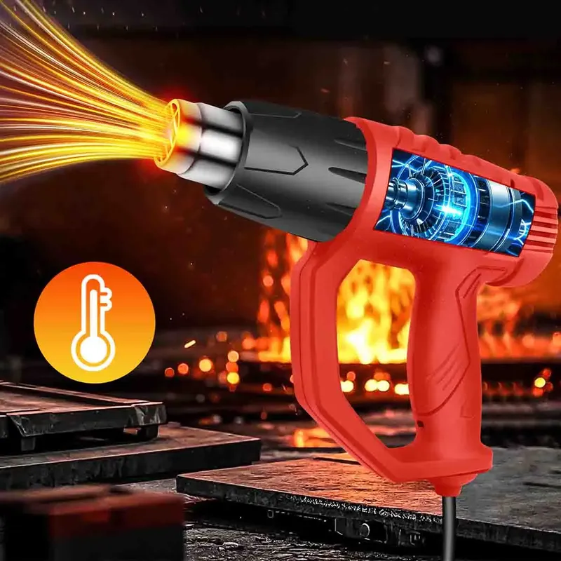 Pistolet thermique 2000W 300 à 600 °C rouge