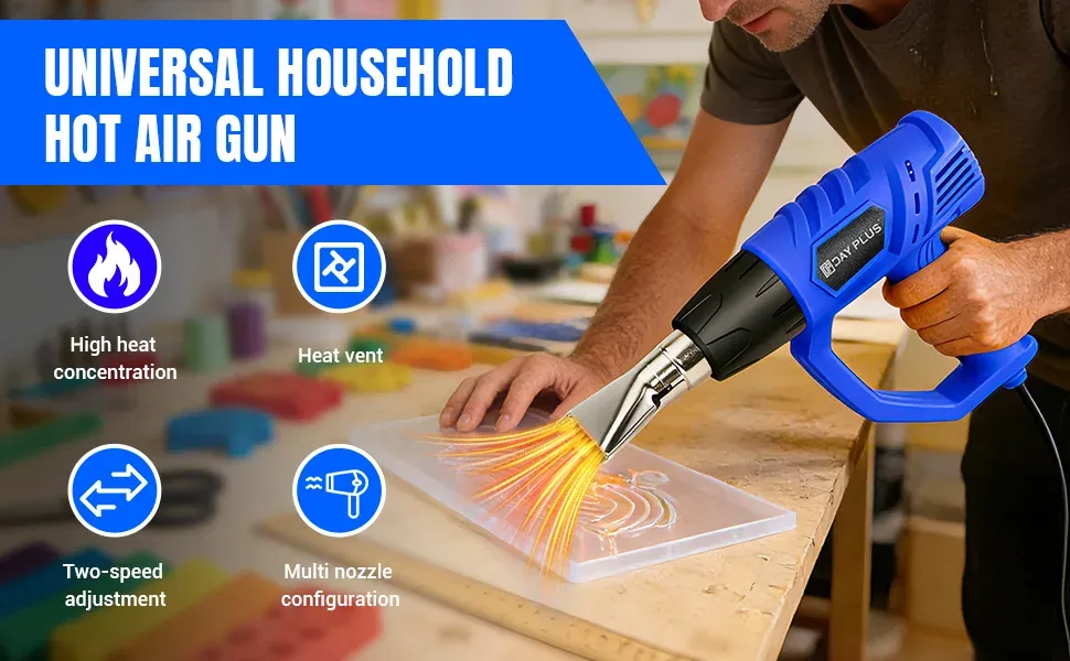 Pistolet thermique professionnel 2000W 300-600°C