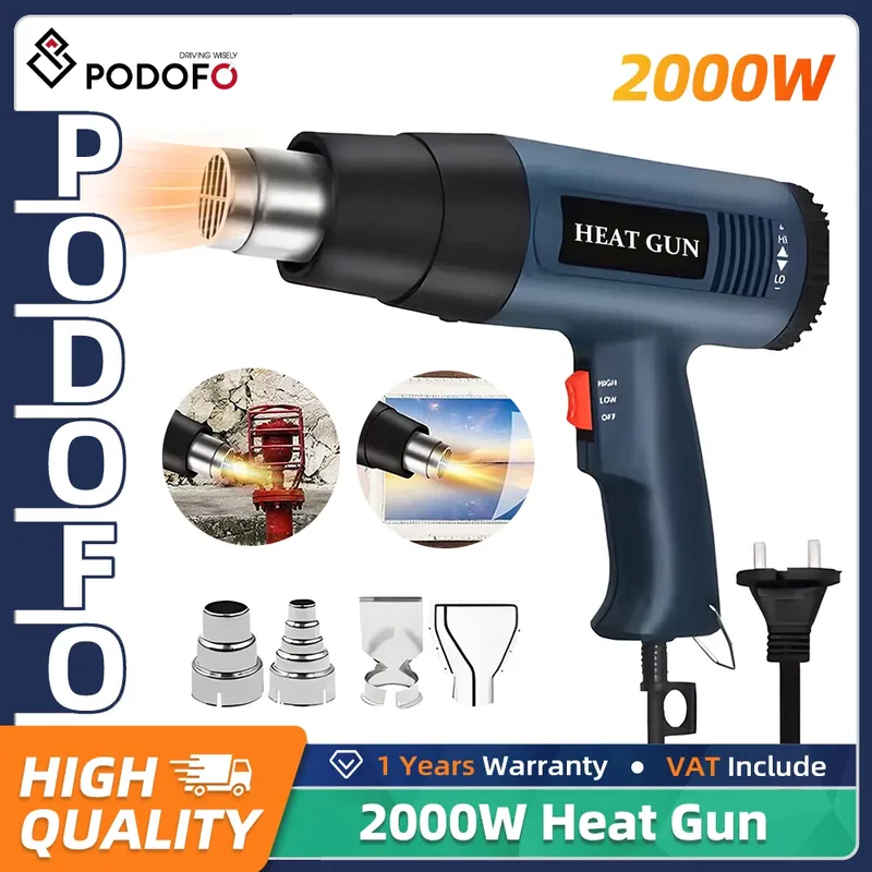 Pistolet thermique professionnel 2000W 60 à 600 °C