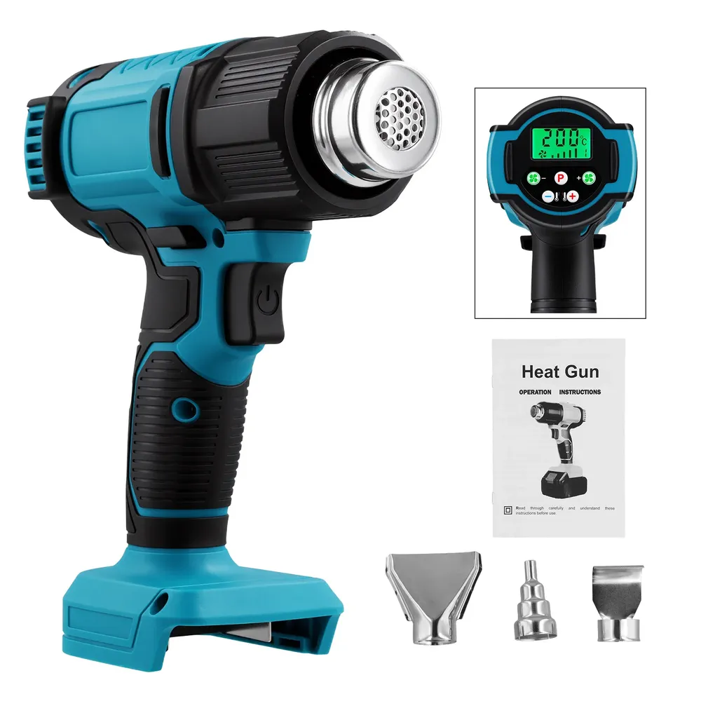 Pistolet thermique sans fil 18V 300W jusqu'à 550 °C