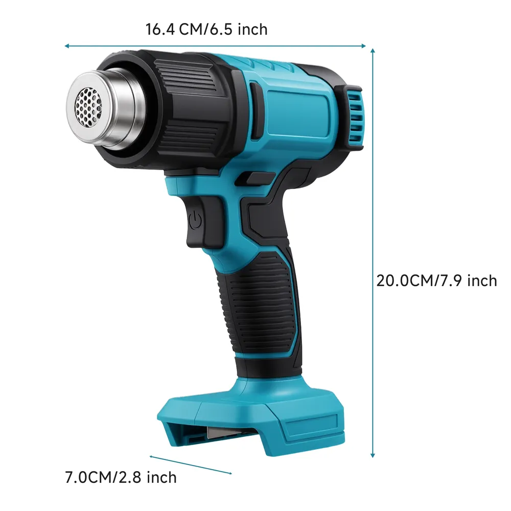 Pistolet thermique sans fil 18V avec 3 buses