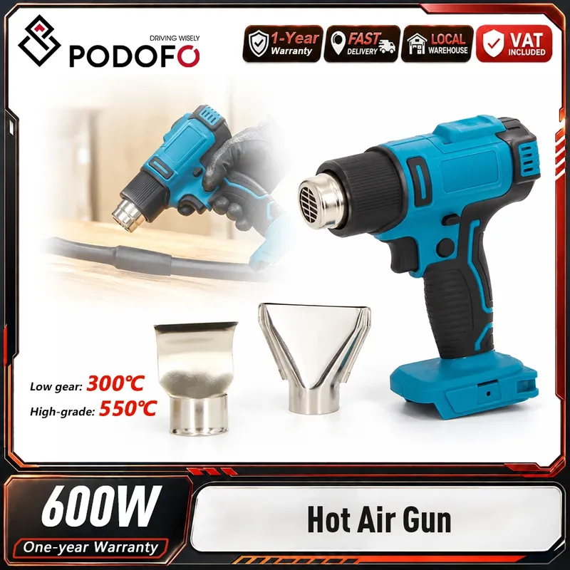 Pistolet thermique sans fil double température 300-550 °C