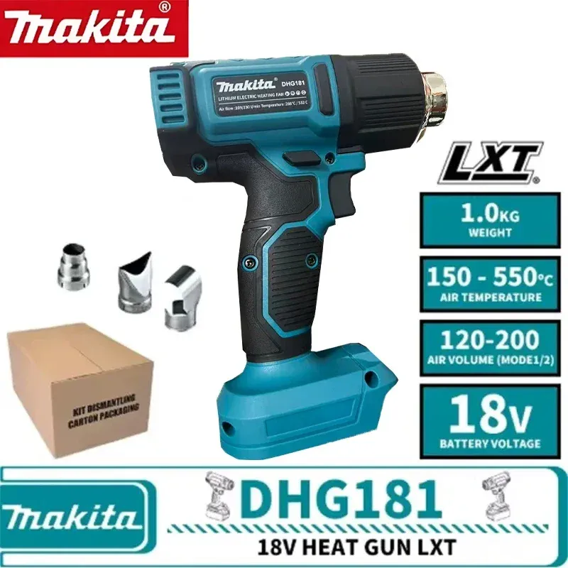 Pistolet thermique sans fil Makita 18V 150 à 550 °C