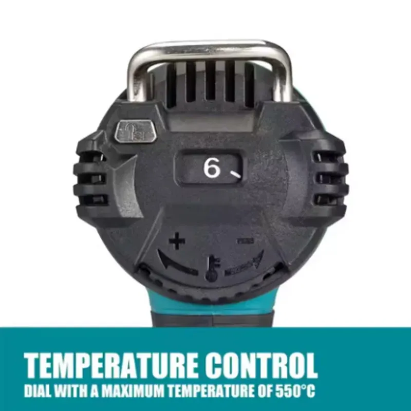 Pistolet thermique sans fil Makita 18V 550 °C LED