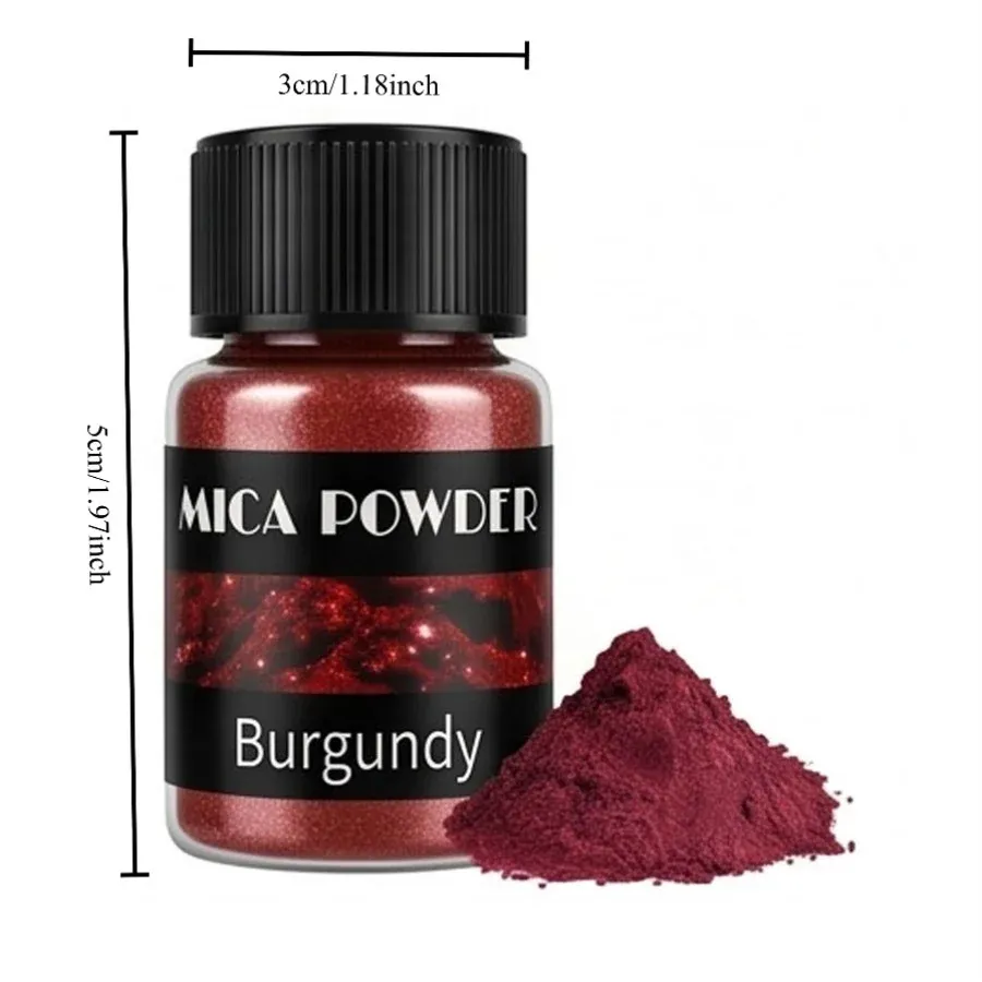 Poudre de mica bordeaux métallique pour résine