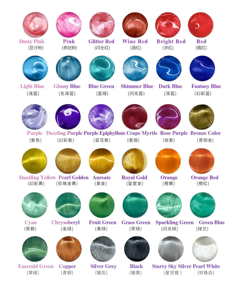 Poudre de mica nacrée 1g pour résine et nail art
