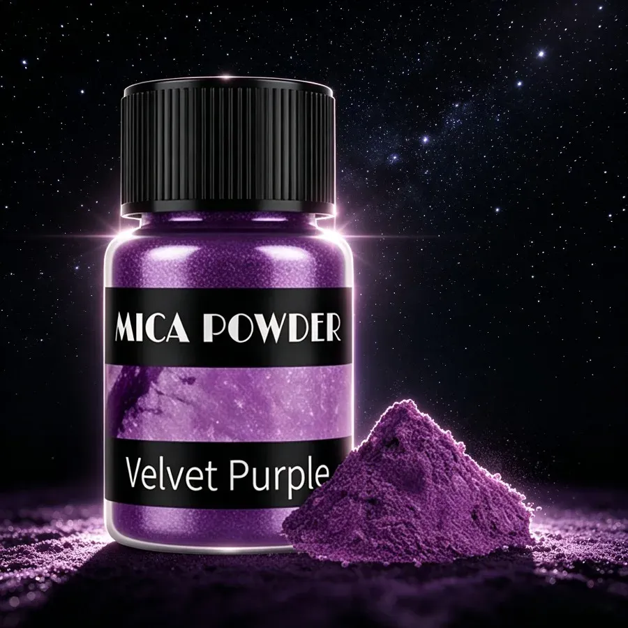 Poudre de mica violette veloutée pour résine