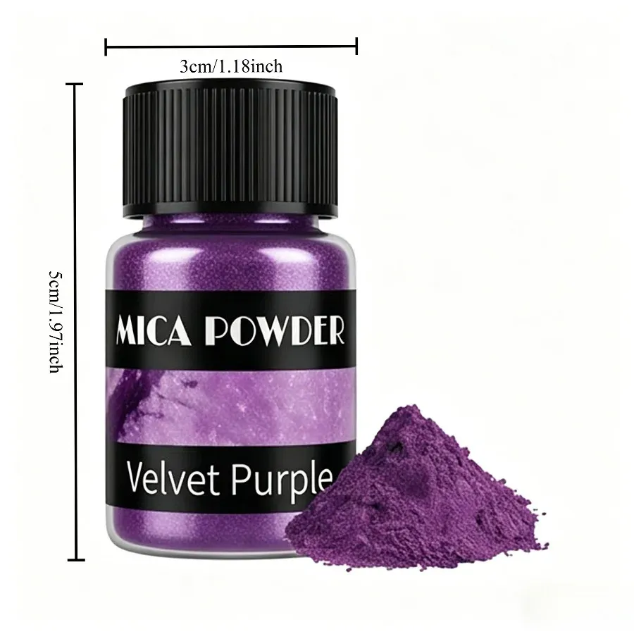 Poudre de mica violette veloutée pour résine