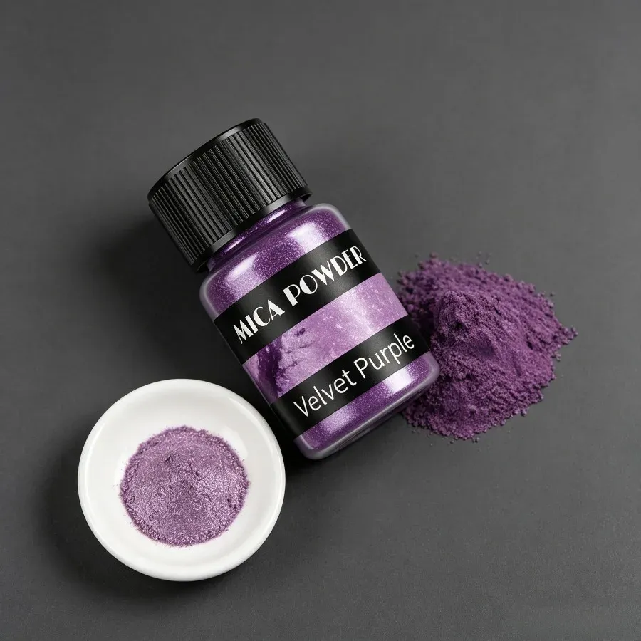 Poudre de mica violette veloutée pour résine