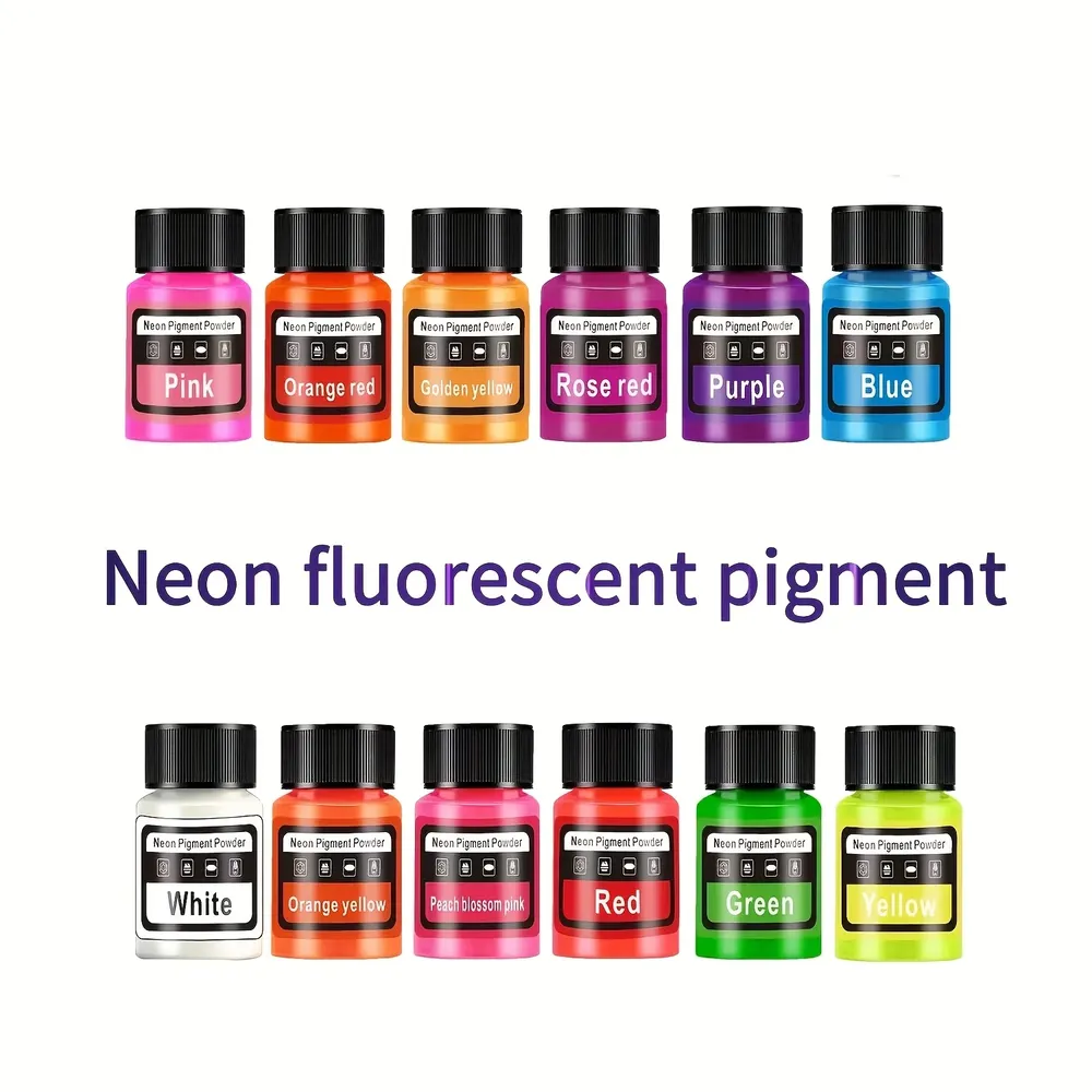 Poudre fluorescente 6 couleurs pour résine époxy et bougies