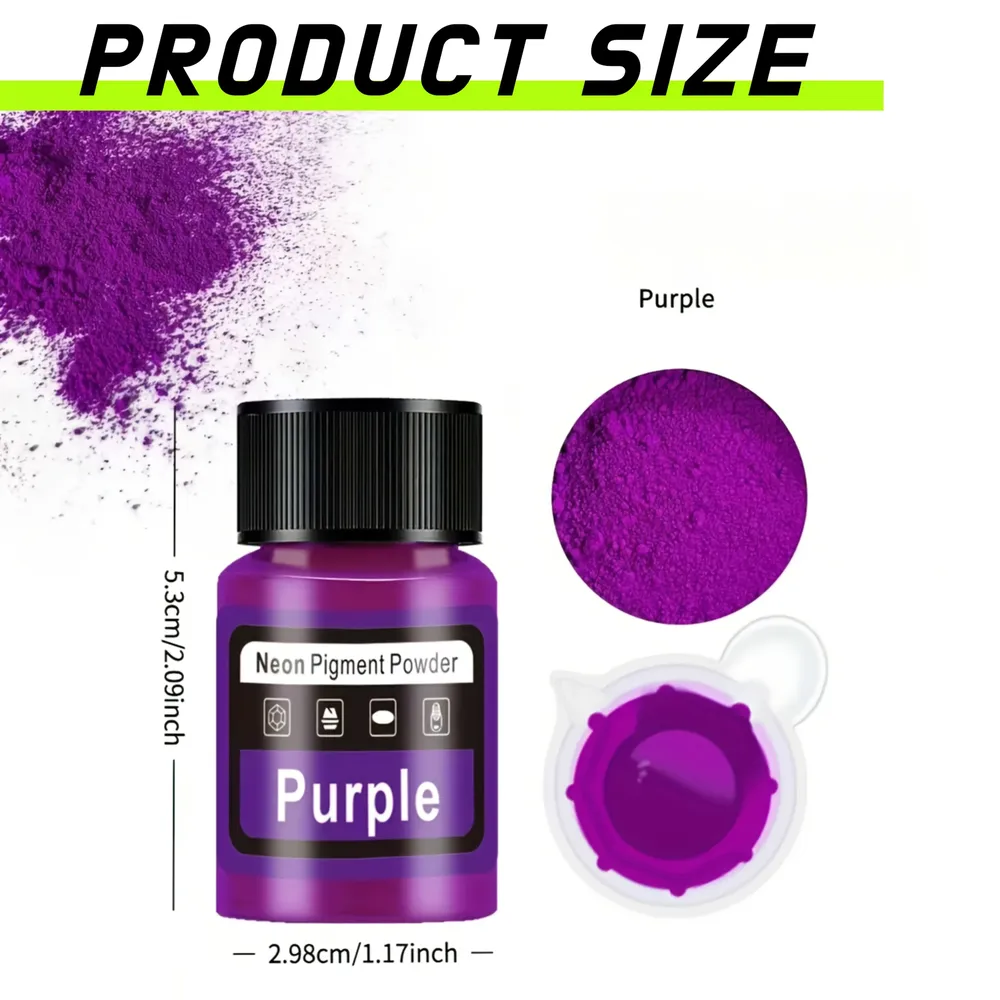 Poudre fluorescente 6 couleurs pour résine époxy et bougies