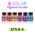 Poudre fluorescente 6 couleurs pour résine époxy et bougies – Couleur Style a