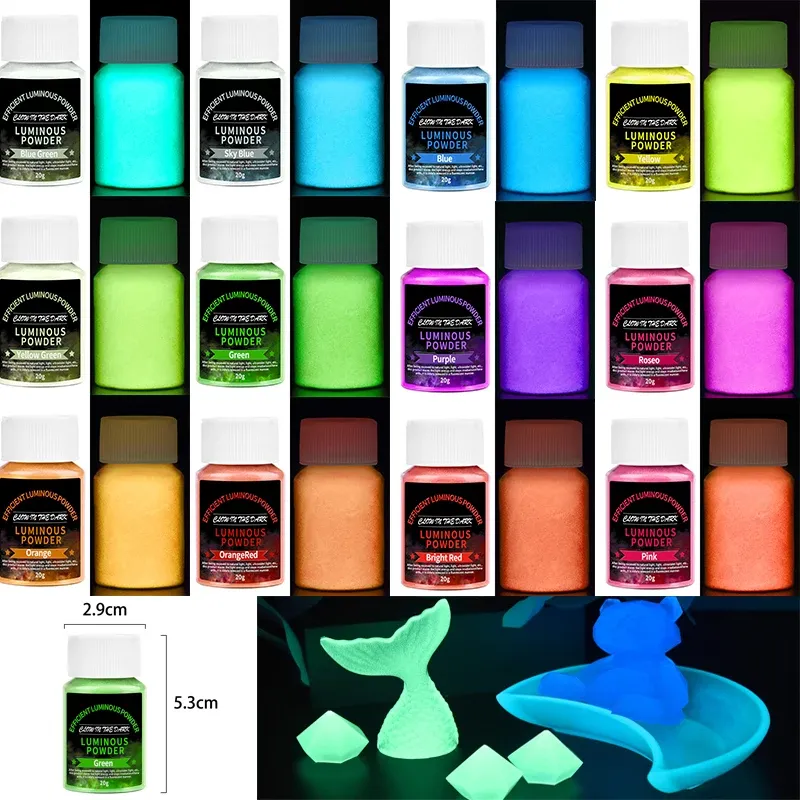 Poudre lumineuse 20g pour résine époxy et bijoux