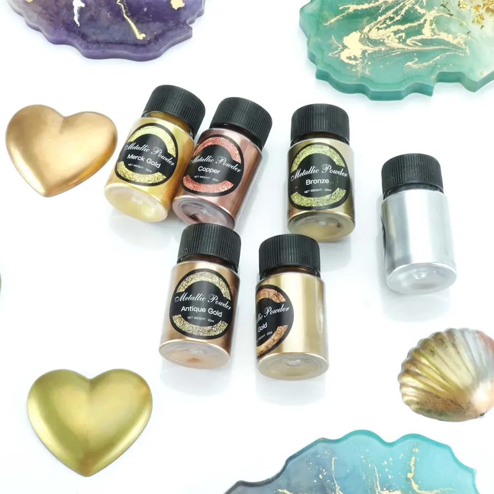 Poudre métallique 20 ml pour résine époxy et bijoux