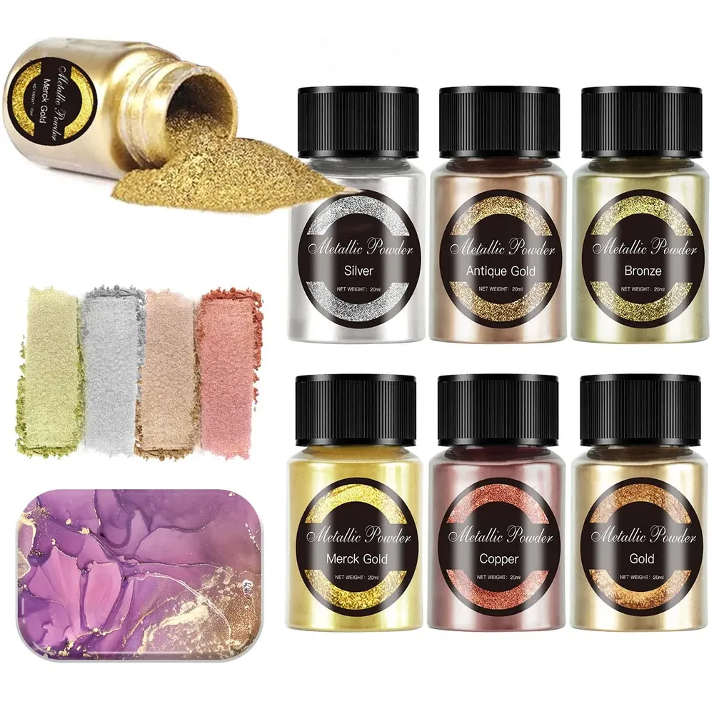 Poudre métallique 20 ml pour résine époxy et bijoux
