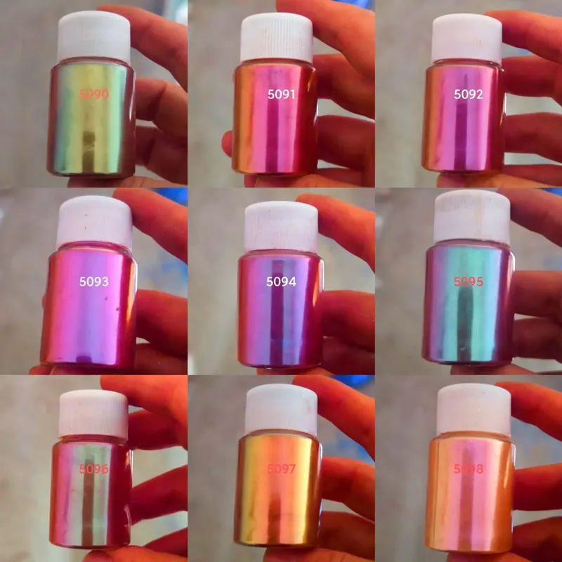 Poudre mica caméléon 20 couleurs pour résine