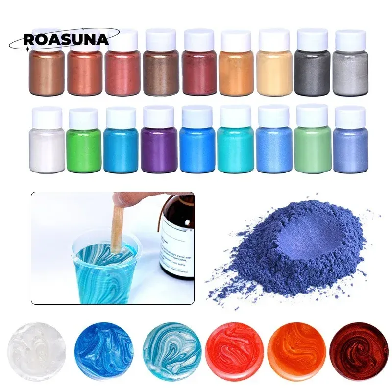 Poudre mica caméléon 24 couleurs pour résine époxy