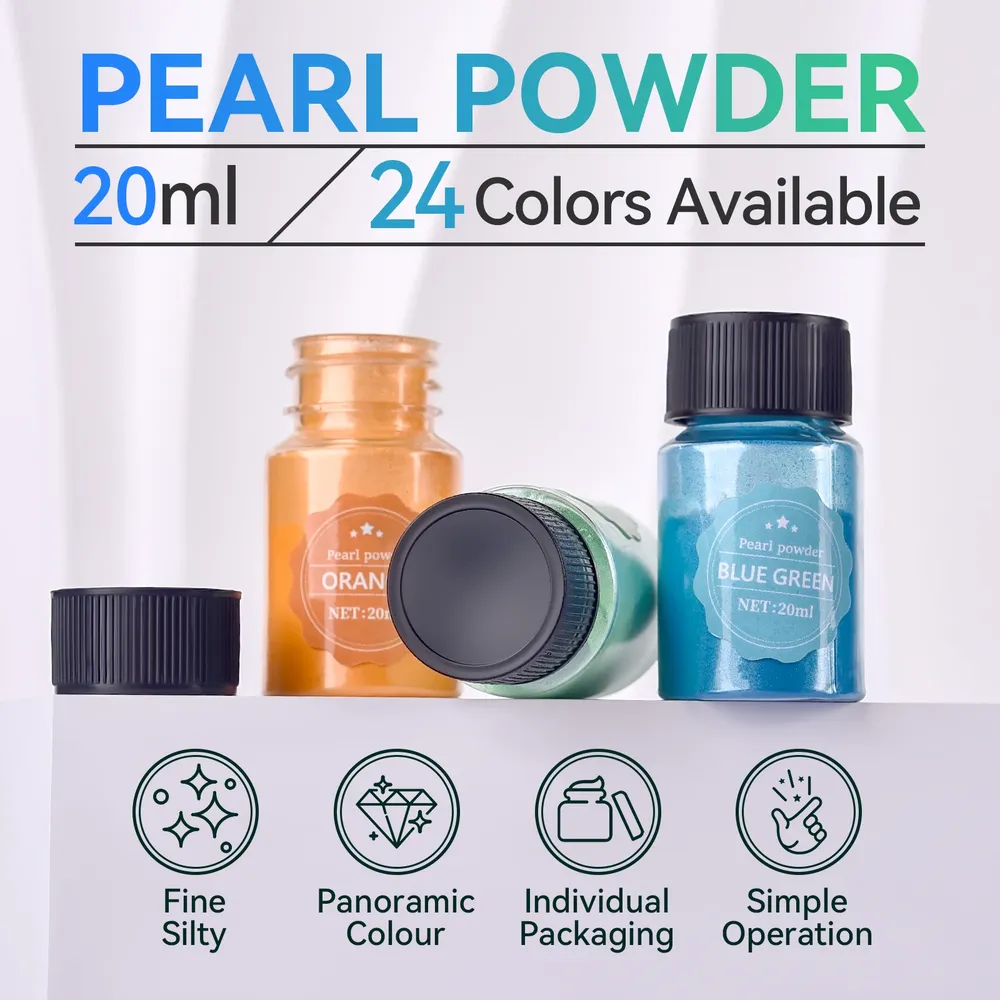 Poudre mica nacrée 20 ml pour bijoux et bougies résine