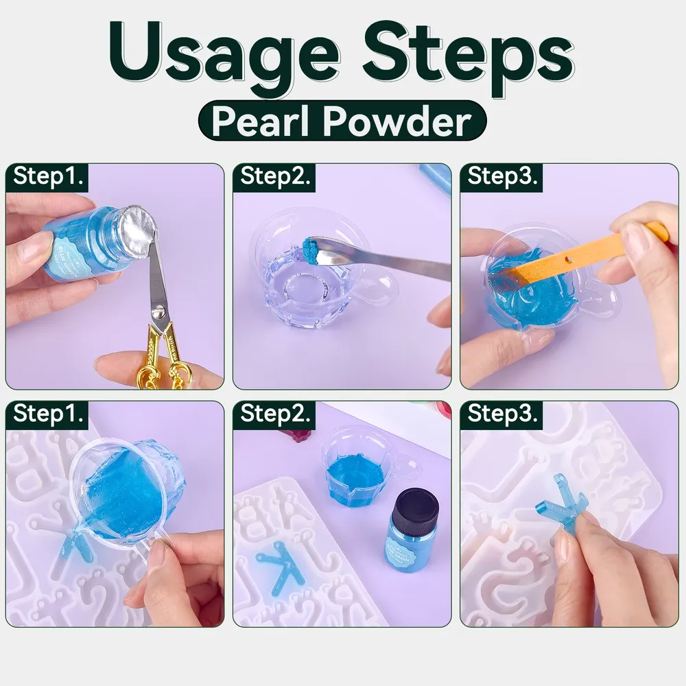 Poudre mica nacrée 20 ml pour bijoux et bougies résine