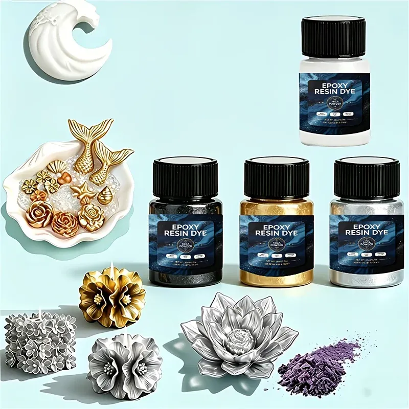 Poudre mica nacrée 4 couleurs pour résine