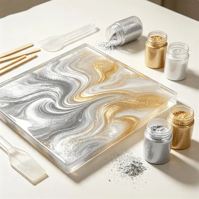 Poudre mica nacrée 4 couleurs pour résine