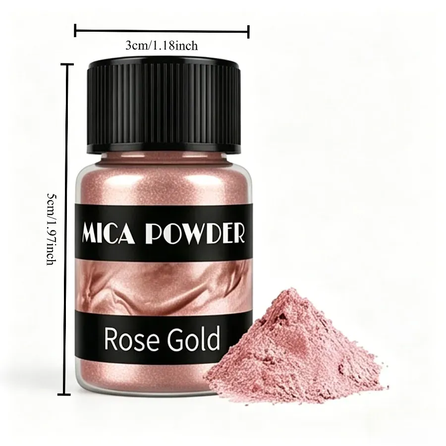 Poudre mica rose doré métallique pour résine