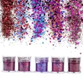 Poudre paillettes 4 à 5 bouteilles pour résine et nail art – 1