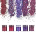 Poudre paillettes 4 à 5 bouteilles pour résine et nail art – Couleur Style-2-5pcs