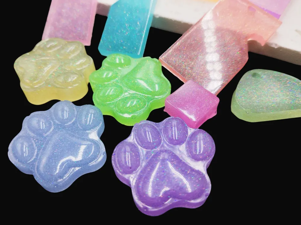 Poudre paillettes holographique 24 couleurs pour résine