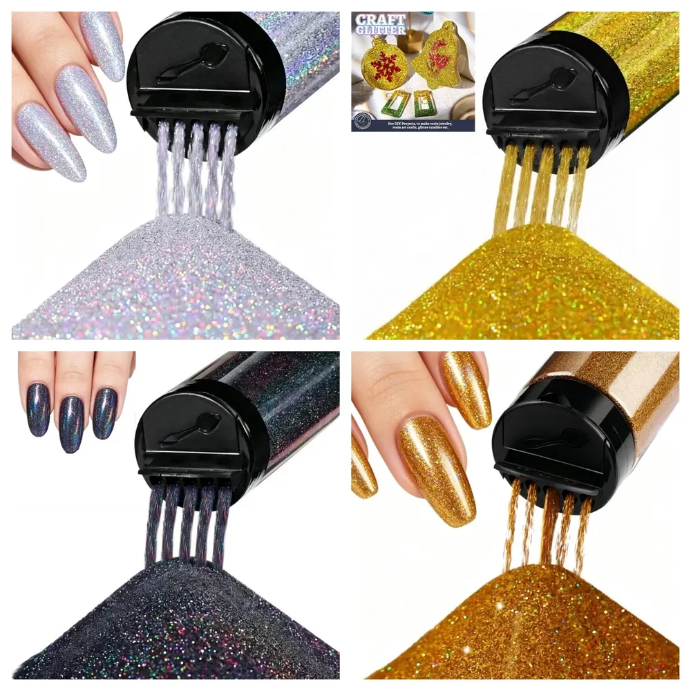 Poudre paillettes holographiques 120 ml pour résine