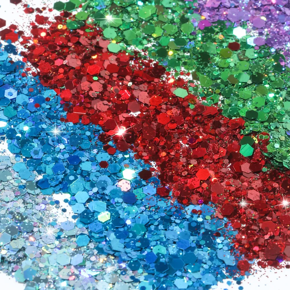 Poudre paillettes holographiques 18 couleurs pour résine