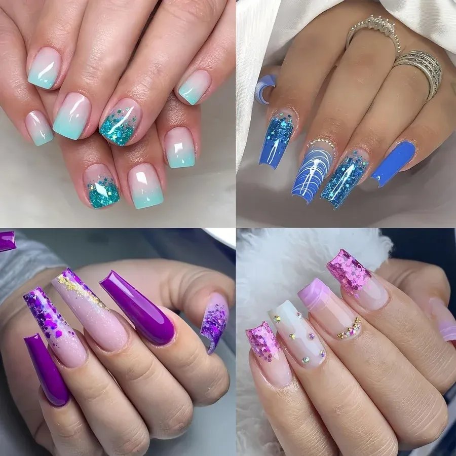 Poudre paillettes holographiques 18 couleurs pour résine