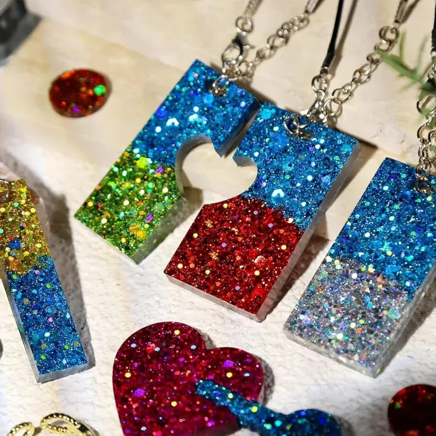 Poudre paillettes holographiques 18 couleurs pour résine