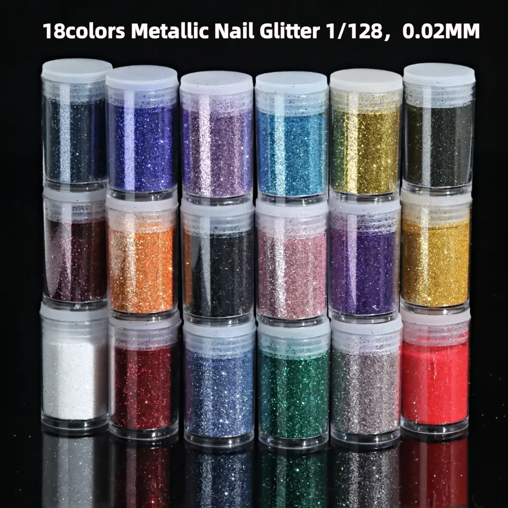 Poudre paillettes holographiques 18 couleurs pour résine