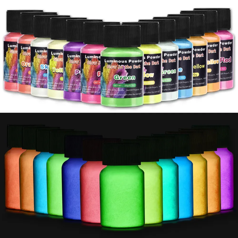 Poudre phosphorescente 20 g pour remplissage résine et artisanat