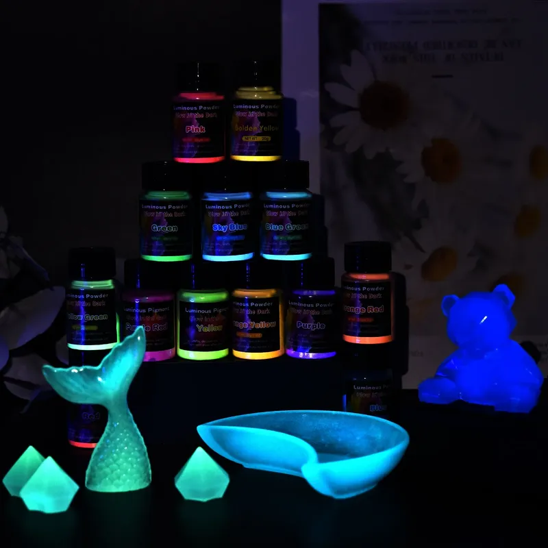 Poudre phosphorescente 20 g pour remplissage résine et artisanat