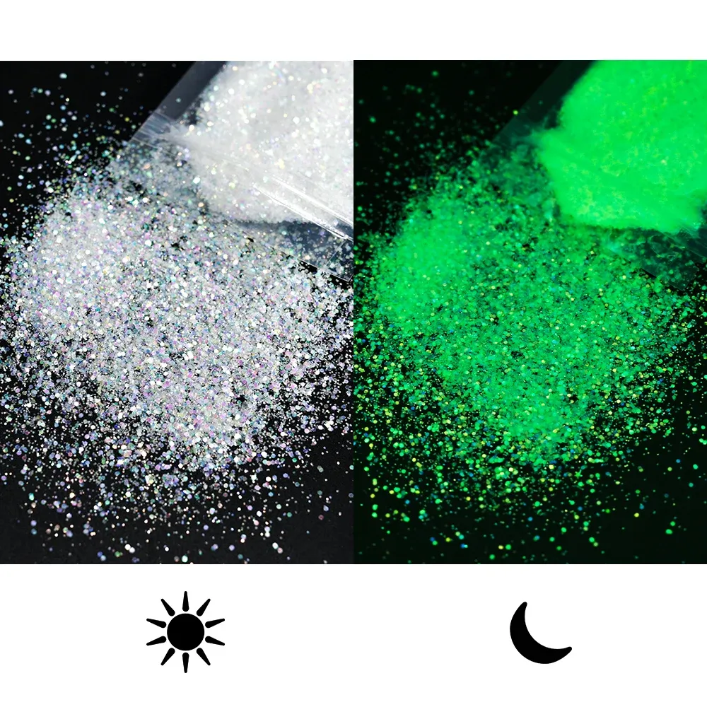 Poudre résine brille dans le noir 10g