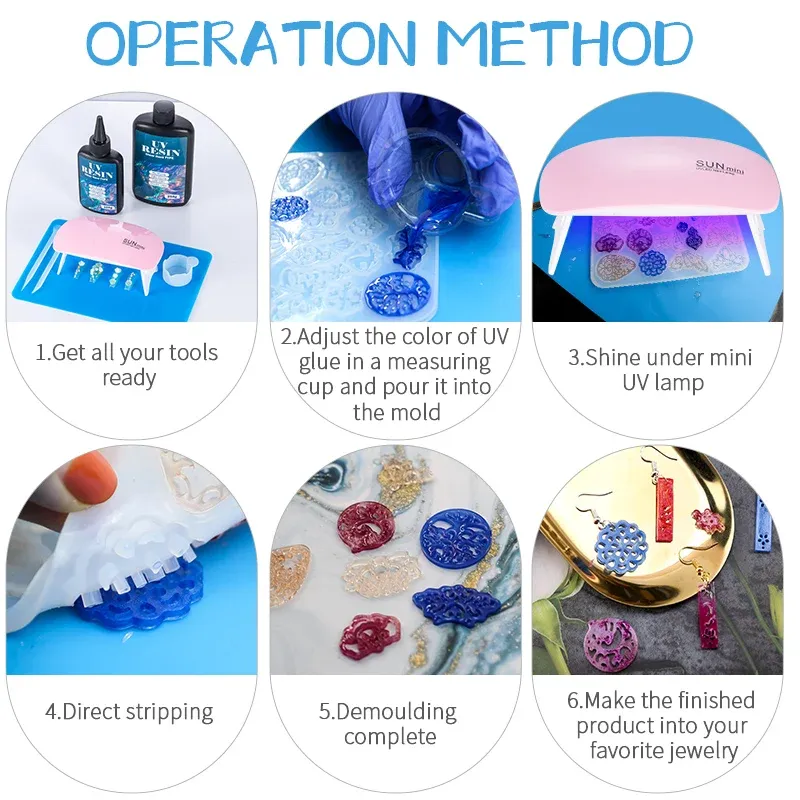 Résine dure UV 100 g à 300 g transparente