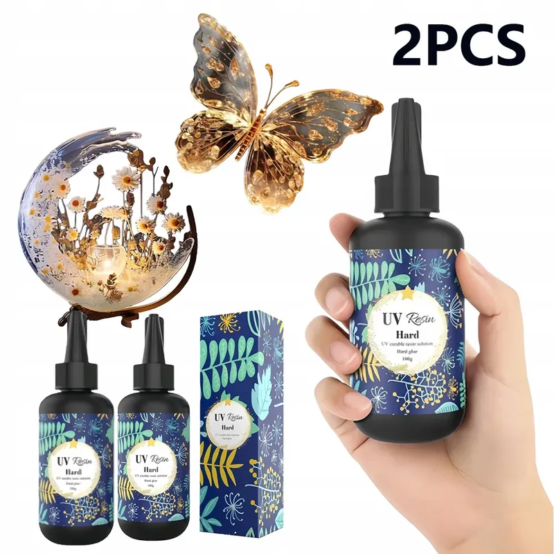 Résine dure UV transparente 200 g pour bijoux