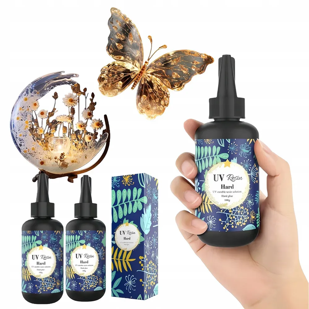 Résine dure UV transparente 200 g pour bijoux