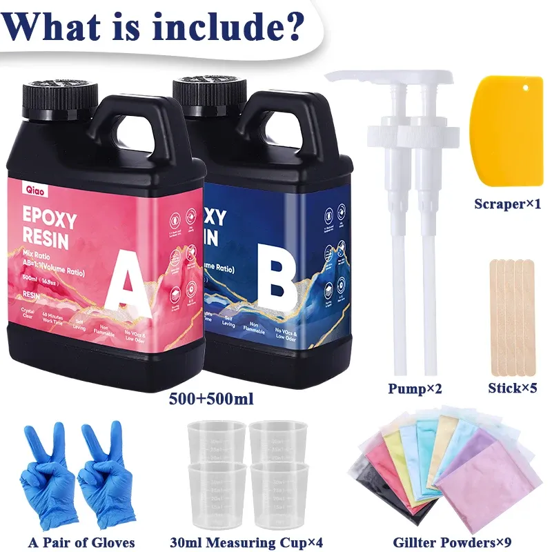 Résine époxy 250 à 500 ml durcissement rapide résistante UV