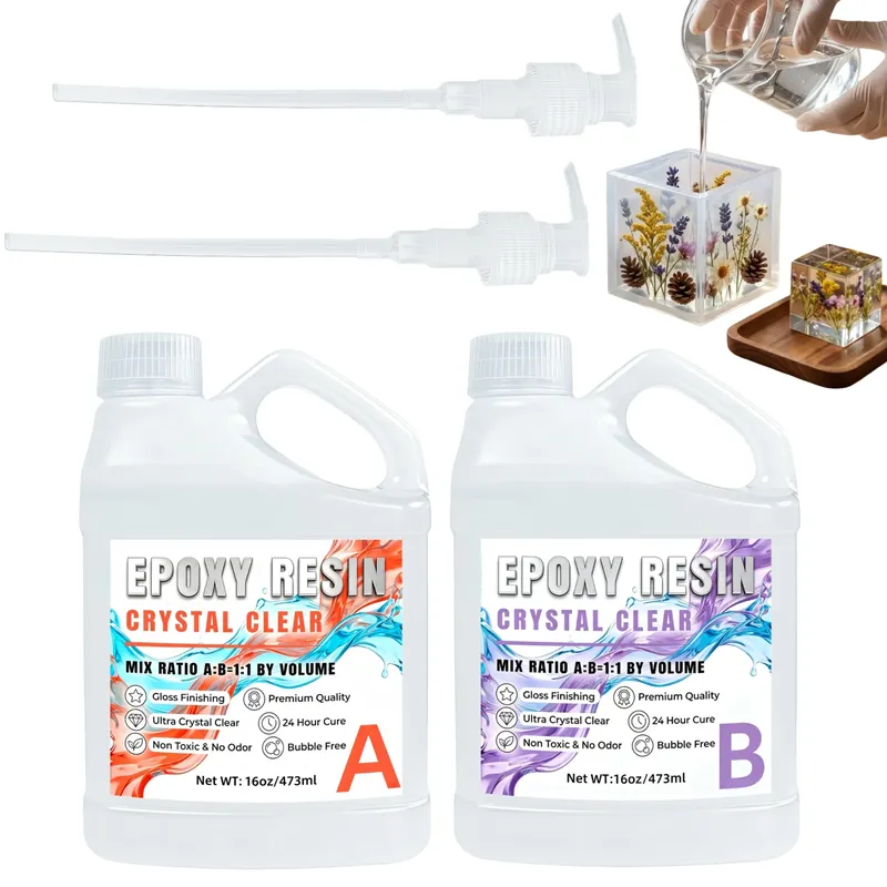 Résine époxy 6,76 oz à 32 oz auto-nivelante